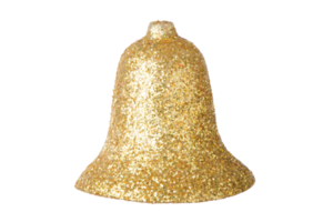 Gold bell isolated on a transparent background png