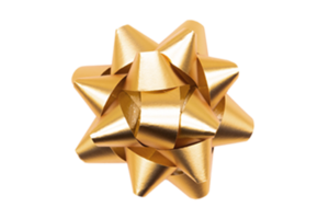 gouden Kerstmis lint decoratie geïsoleerd Aan een transparant achtergrond png