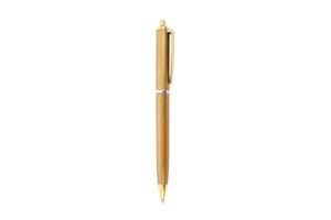 Gold ballpoint pen isolated on a transparent background png