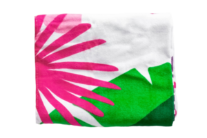 Pink and green towel isolated on a transparent background png