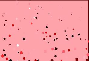 Light Red vector cover in polygonal style with circles.