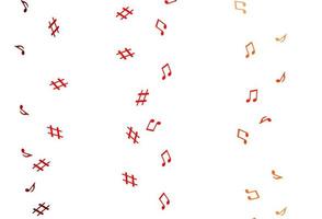 Light Red vector pattern with music elements.