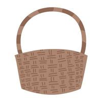 Empty wicker picnic baskets vector