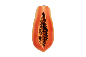 Fresh half papaya fruit isolated on a transparent background png