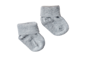 gris bébé chaussettes isolé sur une transparent Contexte png