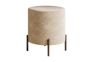 Beige ottoman isolated on a transparent background png