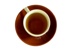 Brown cup of tea isolated on a transparent background png