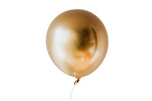 Gold balloon isolated on a transparent background png