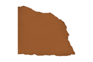 Brown torn paper isolated on a transparent background png