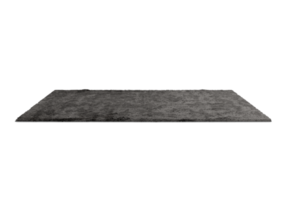 Black rug isolated on a transparent background png