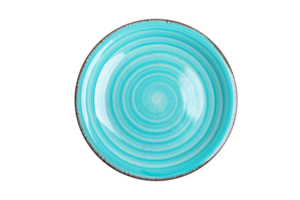 Blue plate isolated on a transparent background png