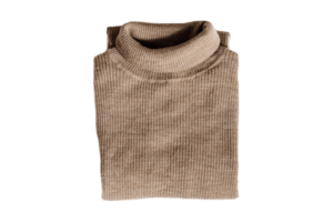 suéter bege isolado em um fundo transparente png