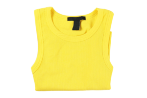 Yellow blouse isolated on a transparent background png