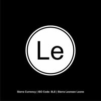 Sierra Leone Currency Symbol, Sierra Leonean Leone Icon, SLE Sign. Vector Illustration