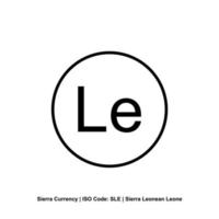 Sierra Leone Currency Symbol, Sierra Leonean Leone Icon, SLE Sign. Vector Illustration