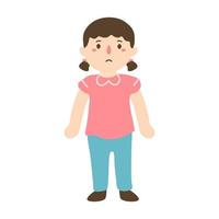 emotional children with facial expression vector