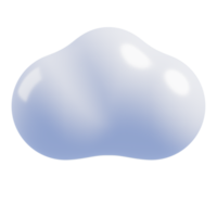 3d Cute cloud cartoon.Weather icon cloud. 3d rendering png