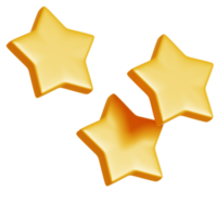 3d mignonne d'or star.minimal conception 3d rendre. png