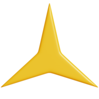 3d carino giallo star.minimal design 3d rendere. png