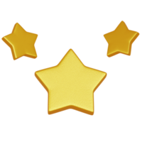 3d linda dorado estrella.minimal diseño 3d prestar. png