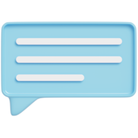 Chat Speech Bubble Communication.Comment Social media online concept.3D render Illustration. png