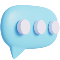 bavarder discours bulle communication.commentaire social médias en ligne concept.3d rendre illustration. png