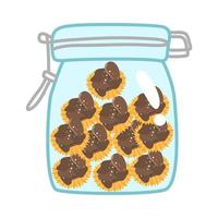 corn flake snack in jar for eid vector