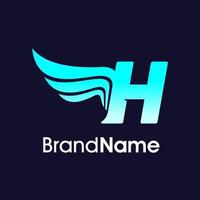 Initial H Wing Logo vector