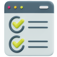 checkbox 3d geven icoon illustratie png