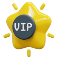 vip 3d rendere icona illustrazione png