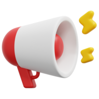 megaphone 3d render icon illustration png