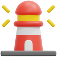 lighthouse 3d render icon illustration png