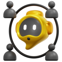 conversation 3d render icon illustration png