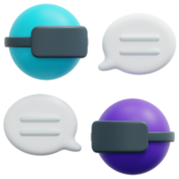 ilustração de ícone de renderização 3d de bate-papo png