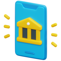 online banking 3d render icon illustration png