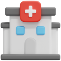 ilustração de ícone de renderização 3d do hospital png