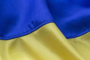 close up of flag of Ukraine photo