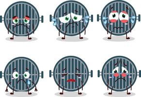 Grill cartoon in character with sad expression vector