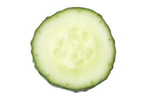 slice of cucumber isolated in white photo