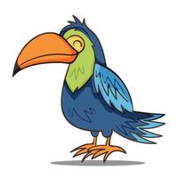 ilustración de dibujos animados de aves vector