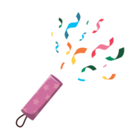 icône de la fête. illustration de popper de confettis png