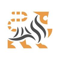 Tiger icon logo design vector