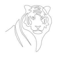 Tigre icono logo diseño vector