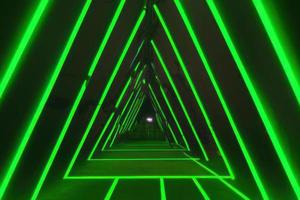 green neon lines triangular green fashion background, Fashionable Futuristic Background photo