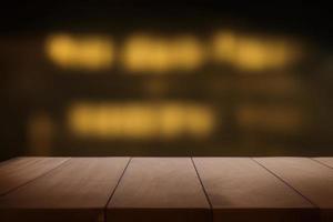 wooden floor on brown background, wood planks stage for product display photo