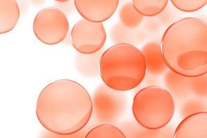 red water bubble and oil bubble on white background, Colorful Macro Bubbles, 3d render photo