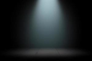 spotlight in dark room, smoke on the floor background, blue backdrop photo