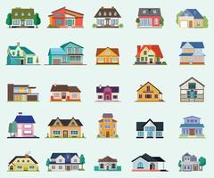 Modern house collection set vector