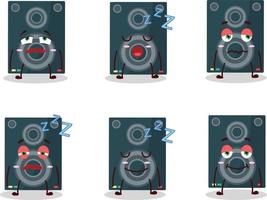 Cartoon character of loudspeaker with sleepy expression vector