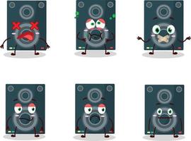 Loudspeaker cartoon in character with nope expression vector